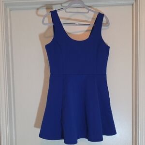 Divided Blue Mini Dress